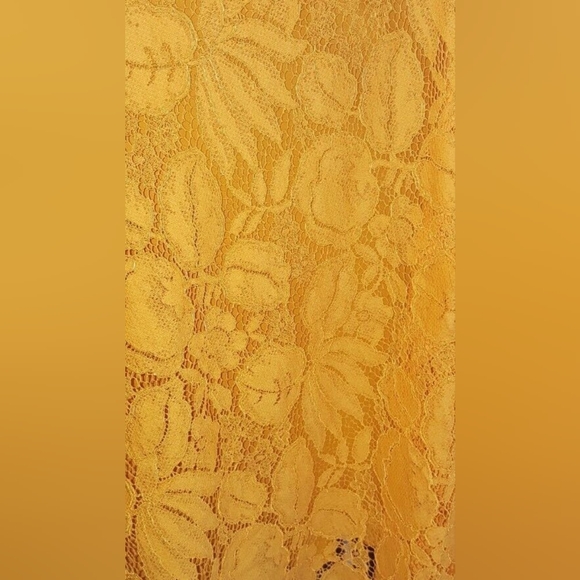 $3,800 NEW OSCAR DE LA RENTA YELLOW FLORAL GUIPURE LACE DRESS GOWN US 6 - Picture 9 of 15